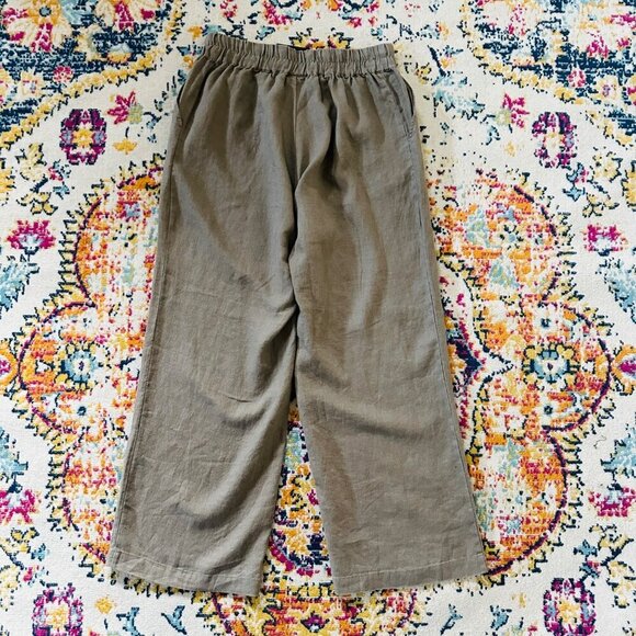Bitte Kai Rand Lazy Linen Straight Pants Womens Size M Lagenlook Miniimalist NEW - Picture 10 of 10